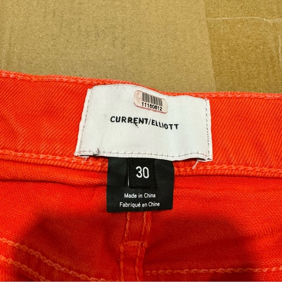 Current/Elliott The Kick Jean Fiery Red High Rise Stretch W30 - Picture 7 of 13